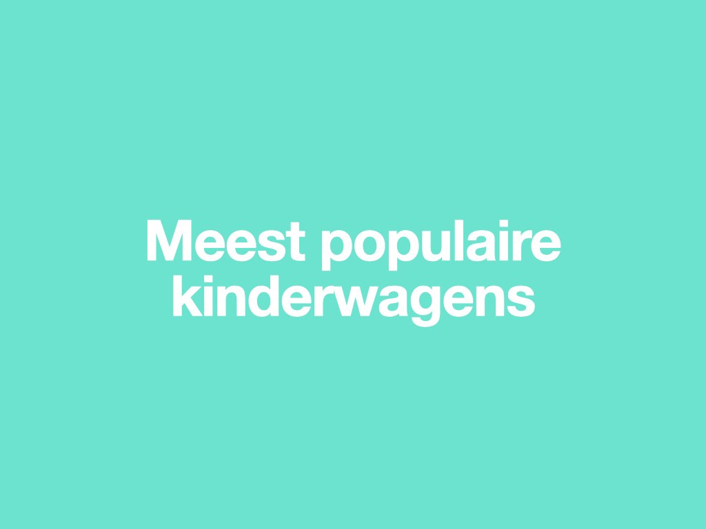 Meest populaire kinderwagens
